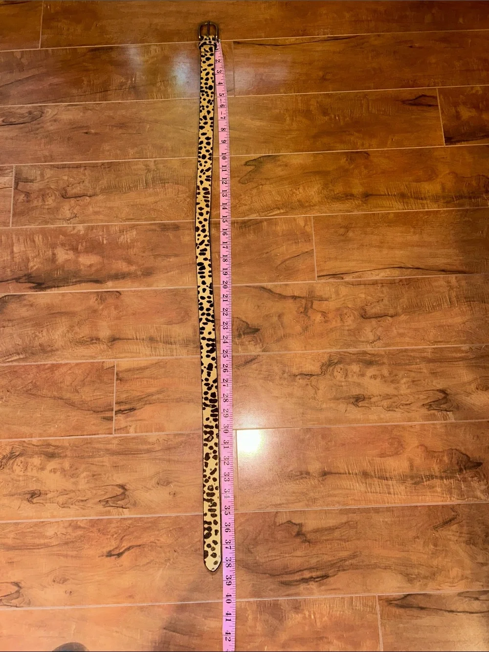 JCrew Calf Hair Belt in Leopard Print